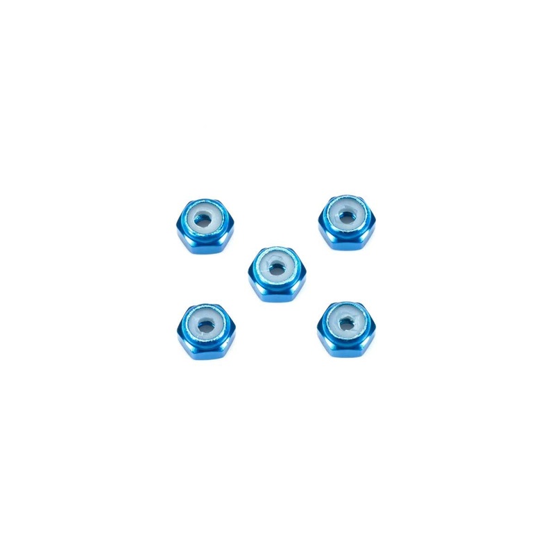 Tamiya – 2mm Alu. Lock Nut Blue (5)