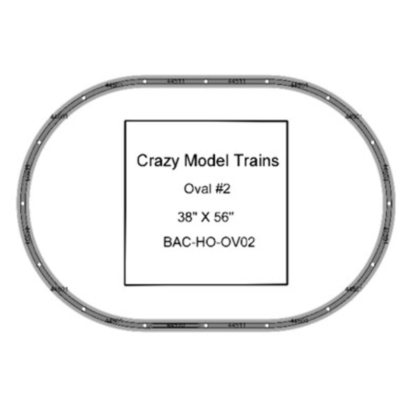 Bachmann E-Z Track HO Scale Oval #02 Basic Train Track Set – 38″ X  56″