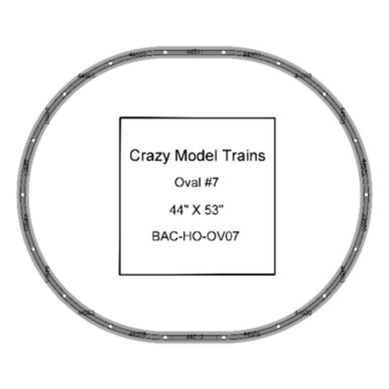 Bachmann E-Z Track HO Scale Oval #07 Basic Train Track Set – 44″ X  53″