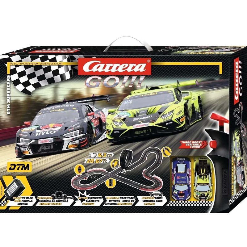 Carrera – GO!!! 1/43 DTM Supercars Slot Car Set – 6.3m Long