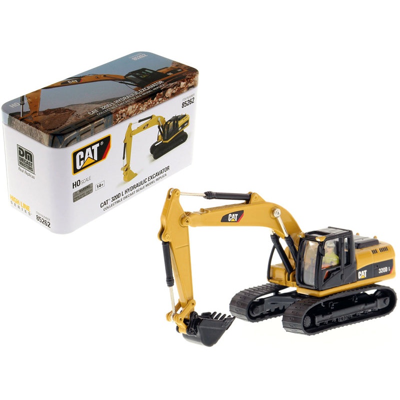 CAT Caterpillar 320D L Hydraulic Excavator with Operator “High Line” Series 1/87 (HO) Scale Diecast Model by Diecast Masters