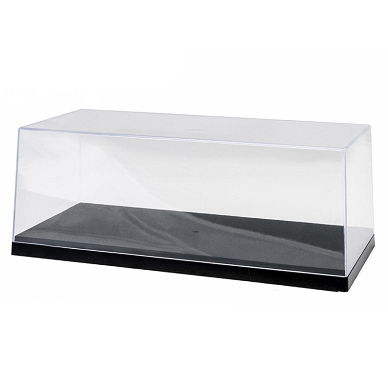 Collectible Display Show Case for 1/18-1/24 Scale Model Cars with Black Plastic Base by Greenlight