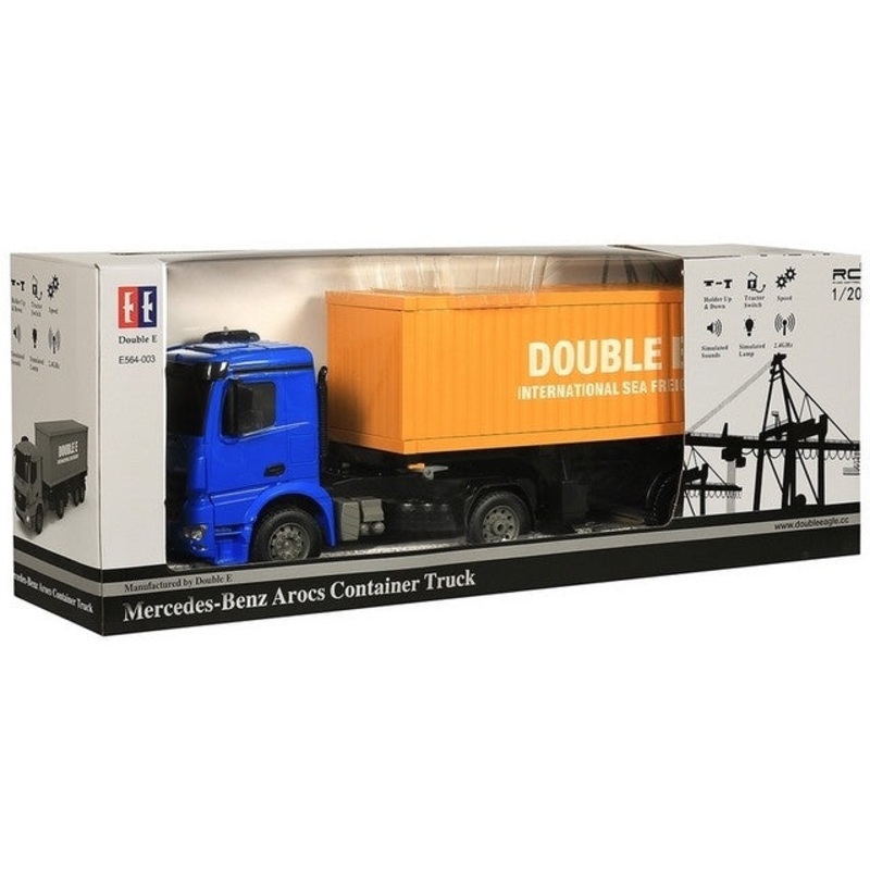 Double Eagle – 1/20 R/C Mercedes Arocs Container Truck w/Bat & Charg