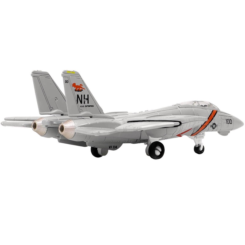 Grumman F-14 Tomcat Fighter Aircraft “VF-114 Aardvarks” and Section E of USS Enterprise (CVN-65) Aircraft Carrier Display Deck “Legendary F-14 Tomcat” Series 1/200 Diecast Model by Forces of Valor