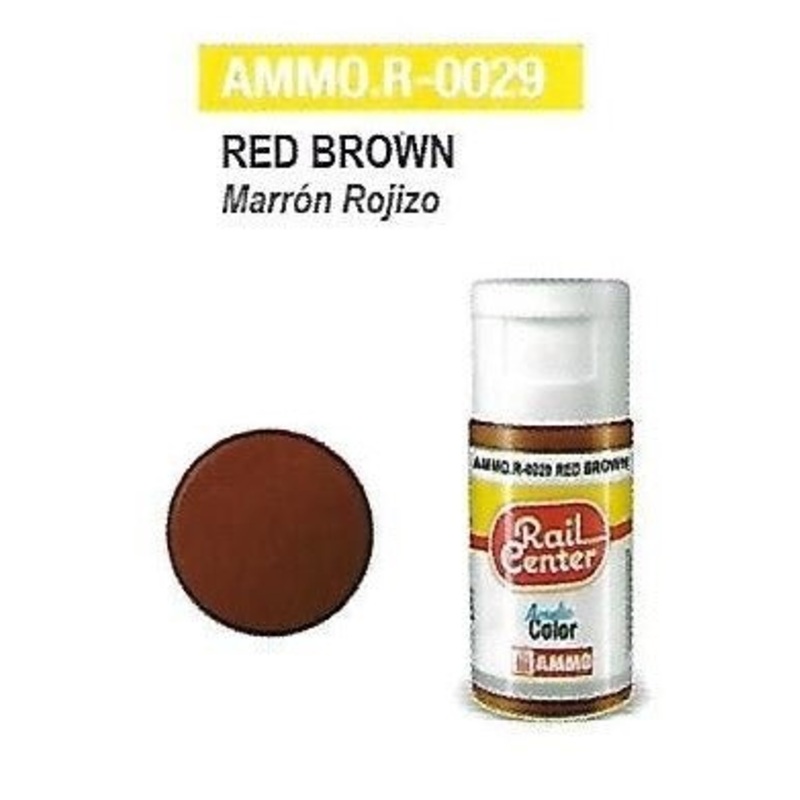 Rail Center Paint R-0029, Red Brown, 15ml bottle, Acrylic Paint