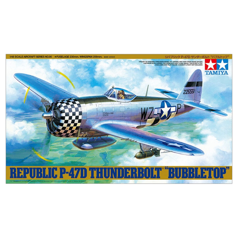Tamiya – 1/48 Republic P-47DThunderbolt Bubbletop