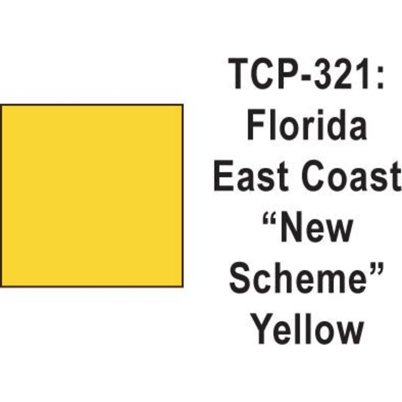 Tru Color TCP-321 Florida East Coast, New Scheme (Modern) Yellow Paint 1 ounce
