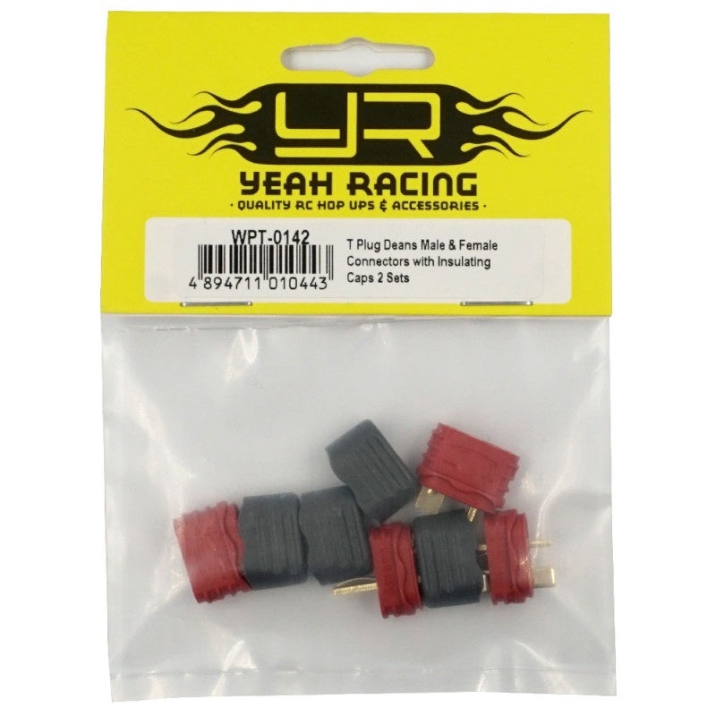 Yeah Racing – T-Plug Deans Male & Female w/Cap (2 Sets)