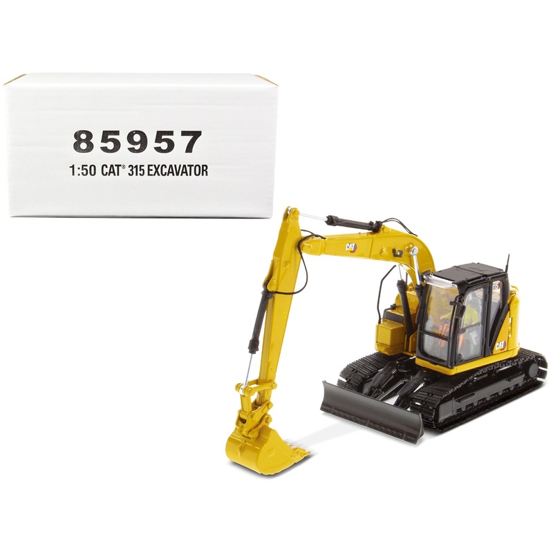 CAT Caterpillar 315 Track Type Hydraulic Excavator Yellow with Operator “High Line” Series 1/50 Diecast Model by Diecast Masters