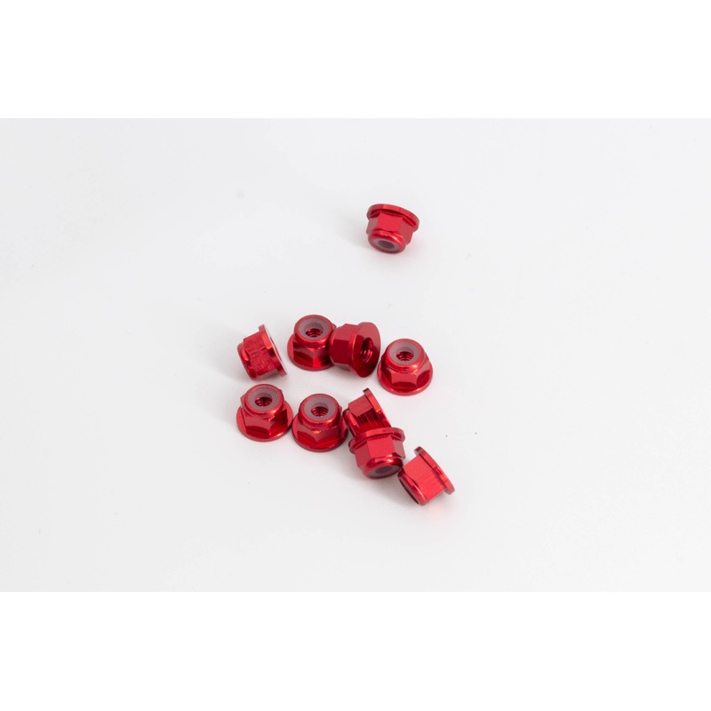 Details – Flange Nylon Lock Nut M3 (10pcs) Red