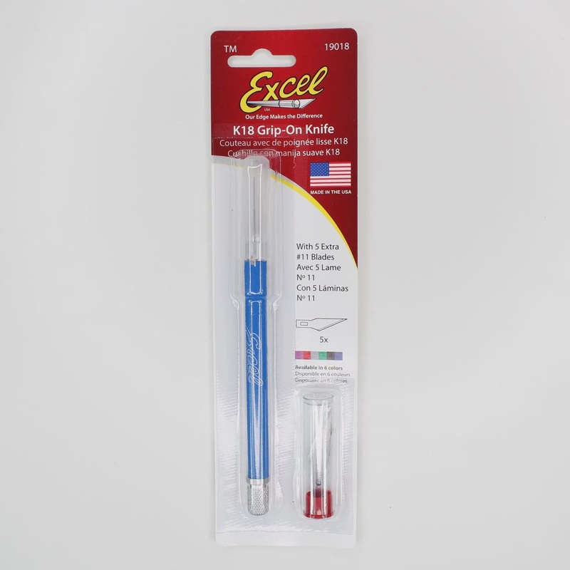 Excel – Knife#18 Grip – On Assorted Colours w/ 5 Blades