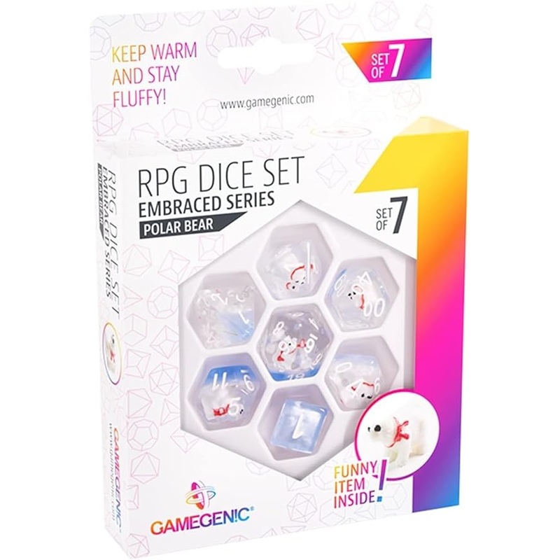 GameGenic – RPG Dice Set – Embraced Series – Polar Bear
