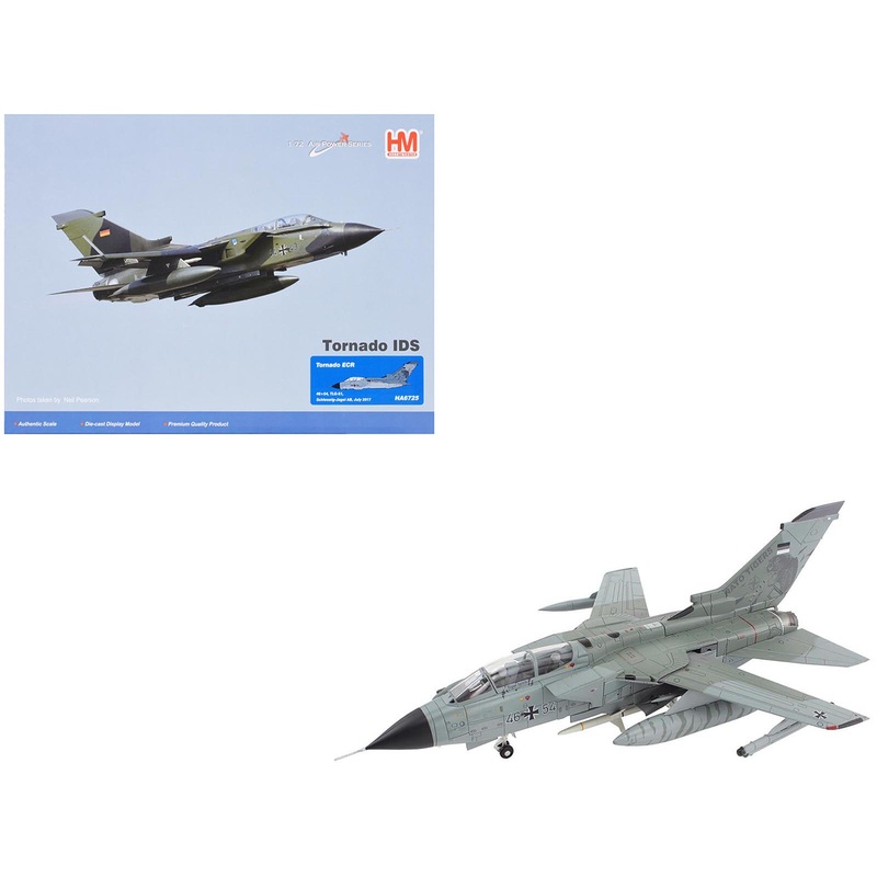 Panavia Tornado ECR Fighter-Bomber Aircraft “46+54 Tactical Air Wing 51 Schleswig-Jagel Air Base Germany” (2017) German Luftwaffe “Air Power Series” 1/72 Diecast Model by Hobby Master