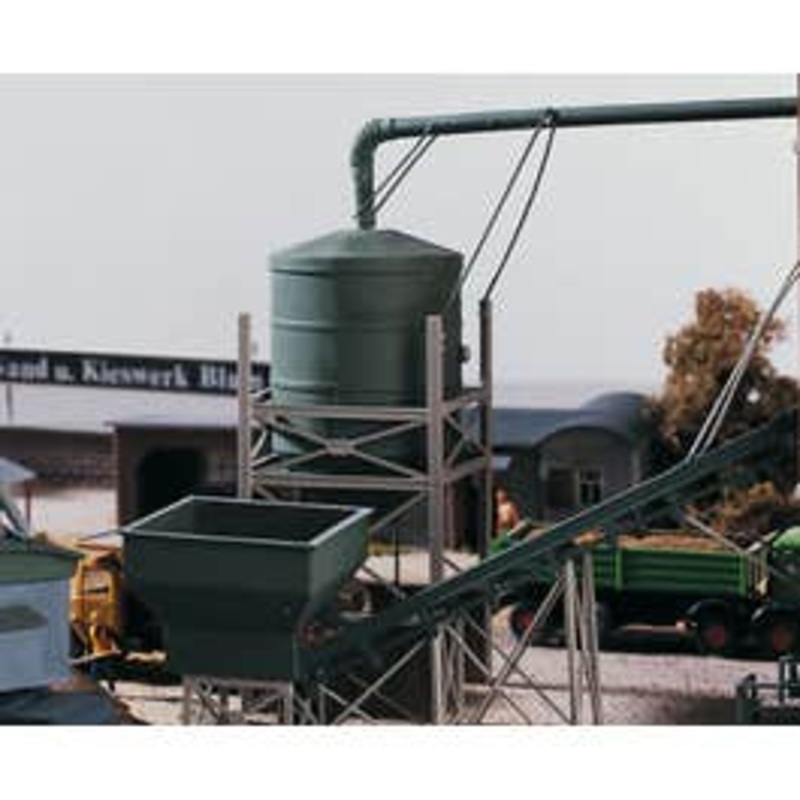 PIKO 61125 HO CLASSIC LINE SAND WORKS SILO & TRANSPORT, BUILDING KIT