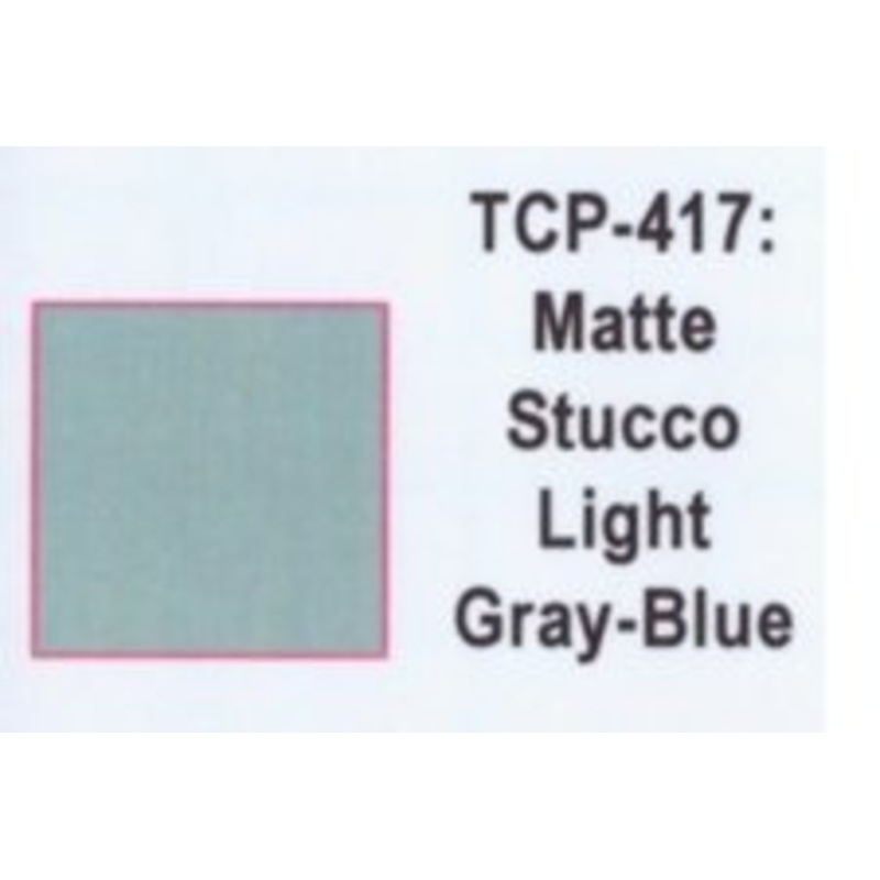 Tru Color TCP-417 Matte Light Grey-Blue Stucco, Paint 1 ounce