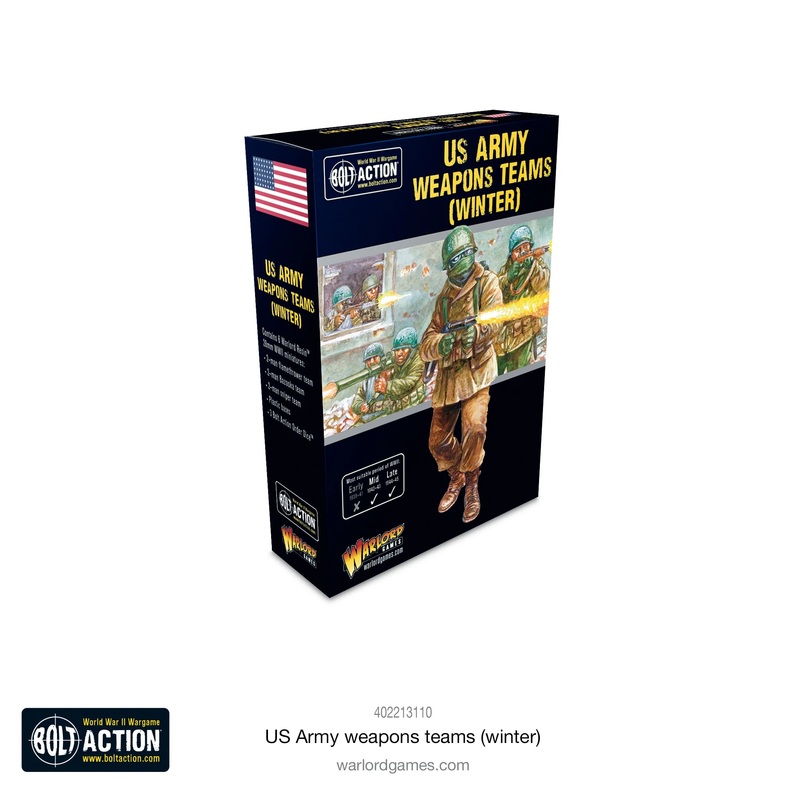 Warlord – Bolt Action: US Army (Winter) Weapons Teams