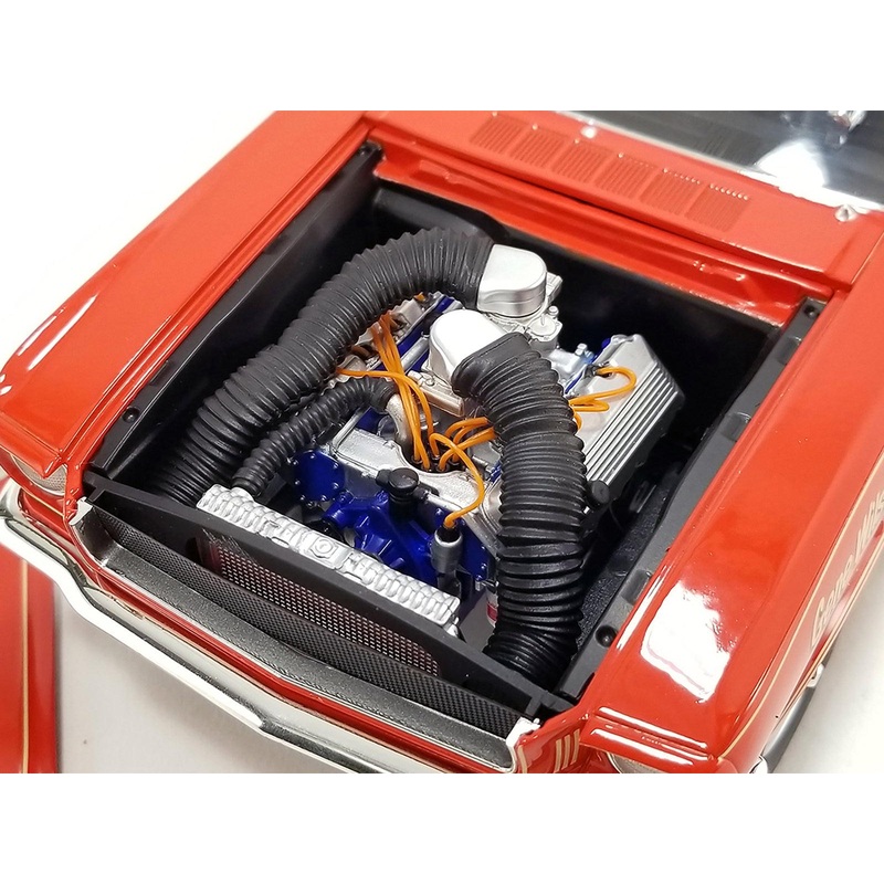 1965 Ford Mustang A/FX “Warbucks – Phil Bonner” Orange with Graphics Limited Edition to 372 pieces Worldwide 1/18 Diecast Model Car by ACME