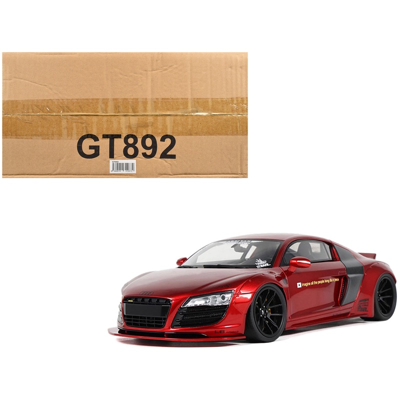 2022 Audi R8 “LB Works” Red Metallic 1/18 Model Car by GT Spirit