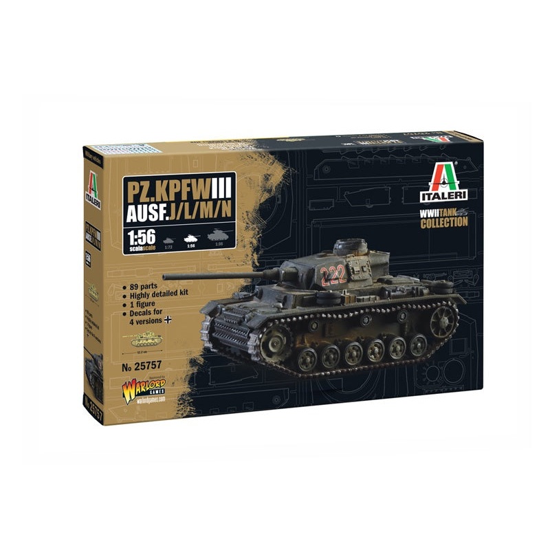 Italeri – 1/56 Pz. Kpfw. III Ausf. J/L/M/N