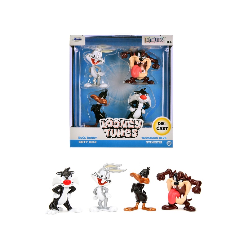 Set of 4 Diecast Figures “Looney Tunes” “Metalfigs” Series Diecast Models by Jada