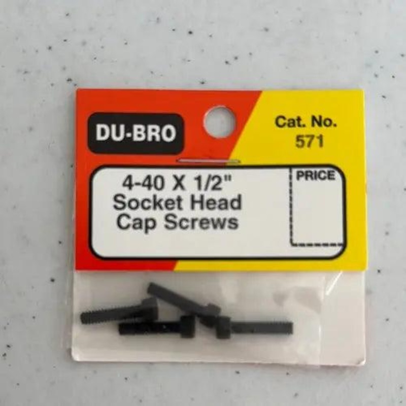 Dubro Socket Cap Screws 4-40×1/2″