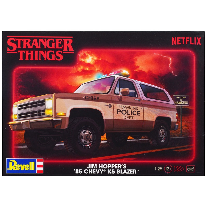 Level 4 Model Kit Jim Hopper’s 1985 Chevrolet K5 Blazer “Stranger Things” (2016-Current) TV Series 1/25 Scale Model by Revell