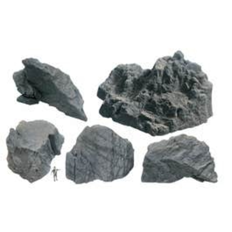 NOCH 58451  Molded Foam Rock Pieces – Granite pkg(5)
