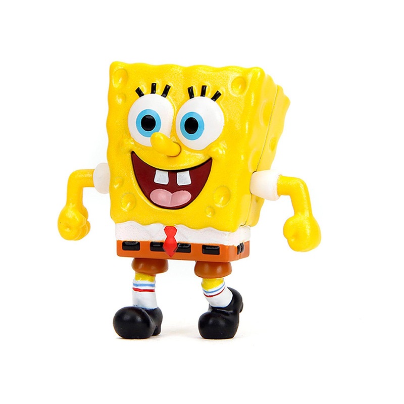 Set of 4 Diecast Figures “SpongeBob SquarePants” (1999-Current) TV Series “Metalfigs” Series Diecast Models by Jada