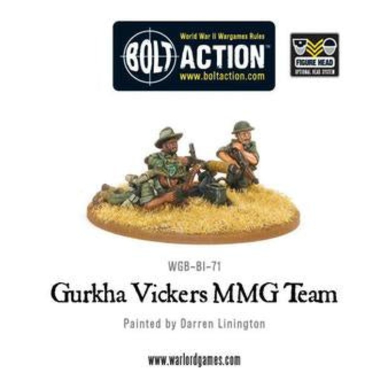 Warlord – Bolt Action  Gurkha Vickers MMG Team