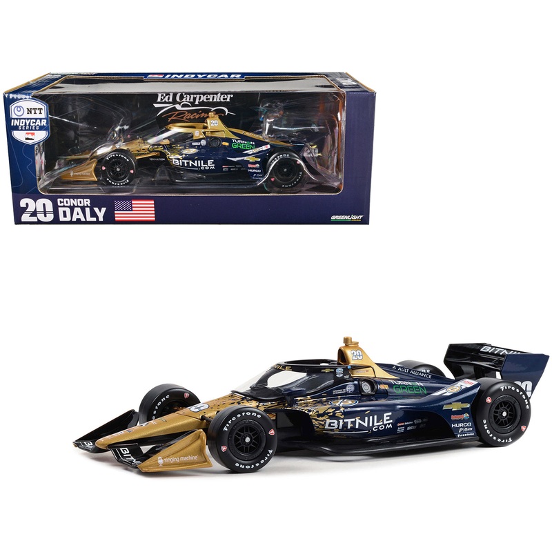 Dallara IndyCar #20 Conor Daly “Bitnile” Ed Carpenter Racing (Road Course Configuration) “NTT IndyCar Series” (2023) 1/18 Diecast Model Car by Greenlight