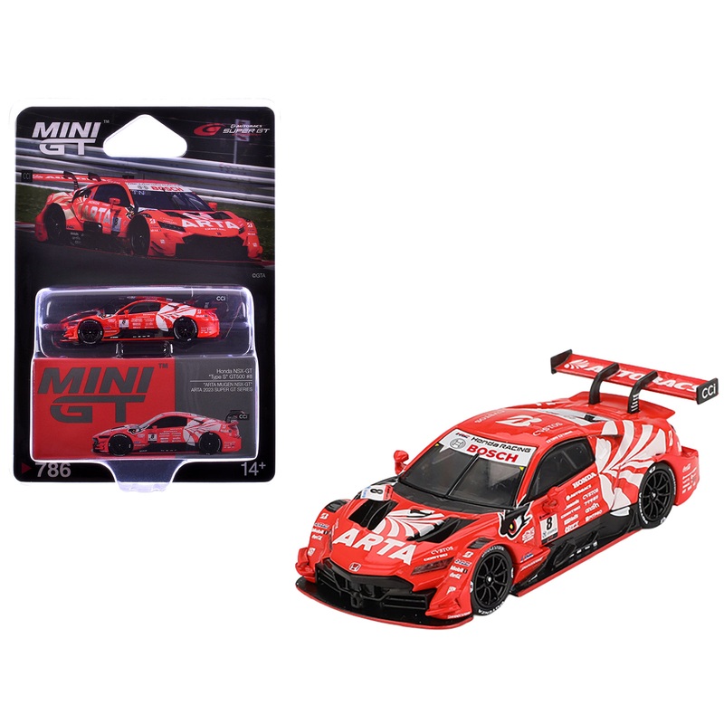 Honda NSX-GT “Type S” GT500 #8 Tomoki Nojiri – Toshiki Oyu “ARTA” “Super GT Series” (2023) Limited Edition 1/64 Diecast Model Car by Mini GT