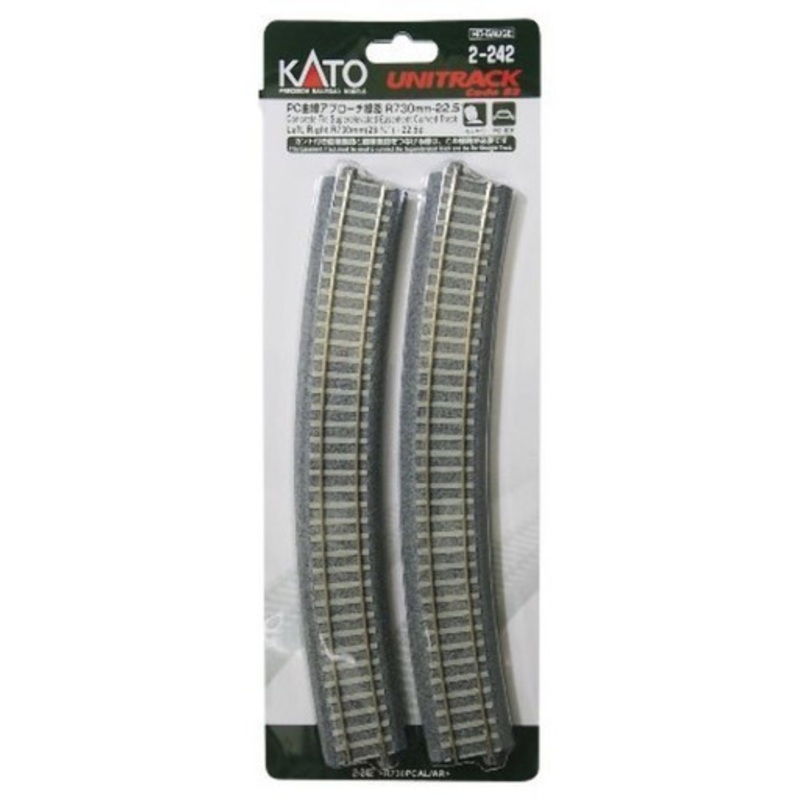 Kato 2-242 HO Scale 730MM RAD 22.5 EASEMNT