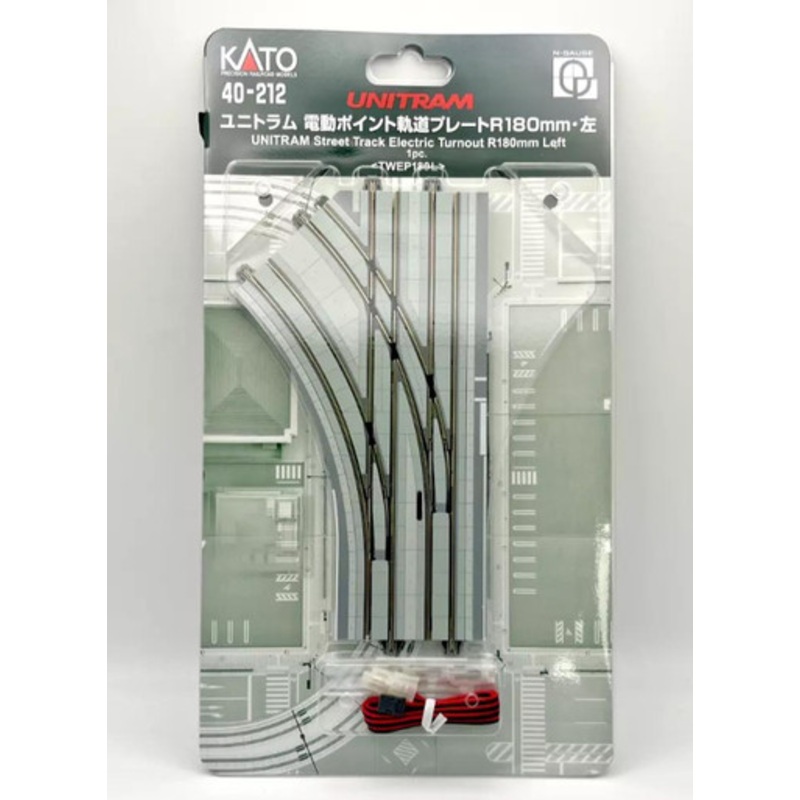 Kato 40-212 N Scale UNITRAM Street Track Electric Turnout Left