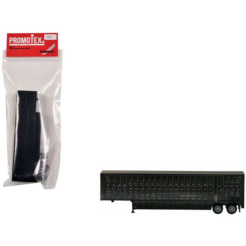 Livestock Trailer Black 1/87 (HO) Plastic Model by Promotex