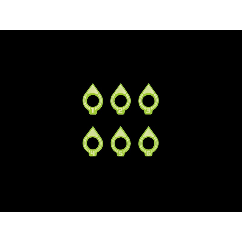 Micro Art Studio – Space Fighter Arc Indicators Small Green (6pc) P00245