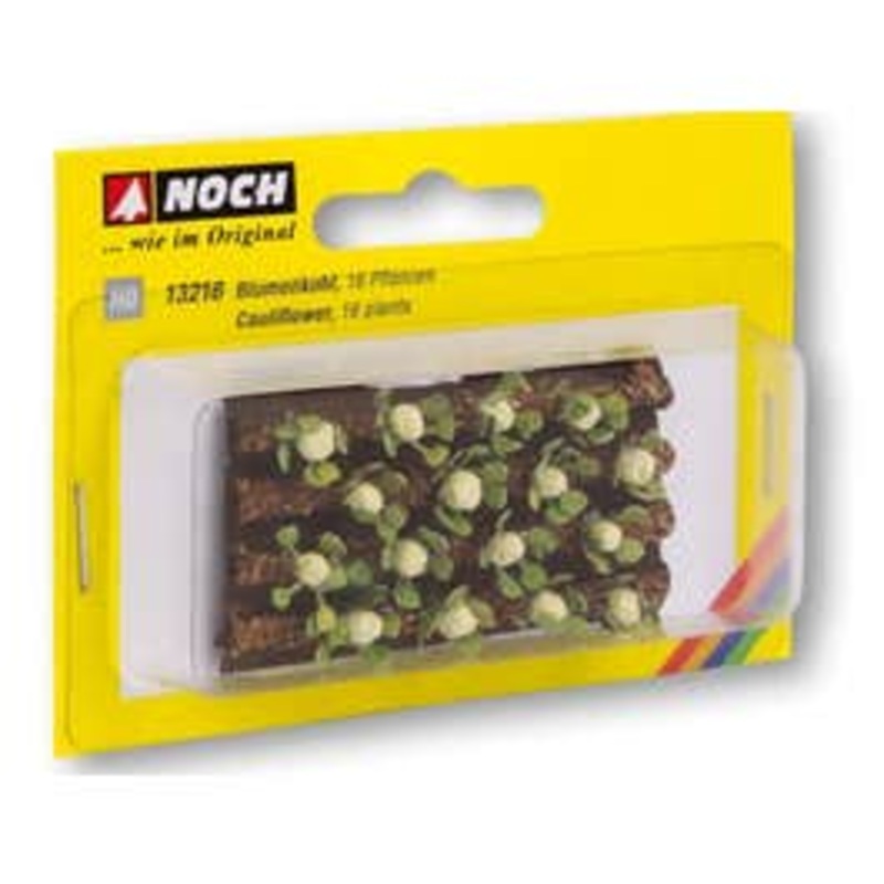 NOCH 13216  HO Garden Plot Cauliflower w/ 16 plants, 3 cmx6cm