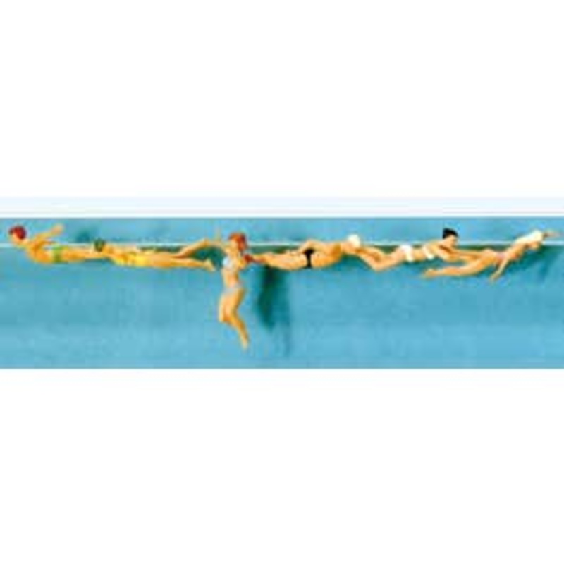 Preiser 10306  HO Swimming People 6 pcs