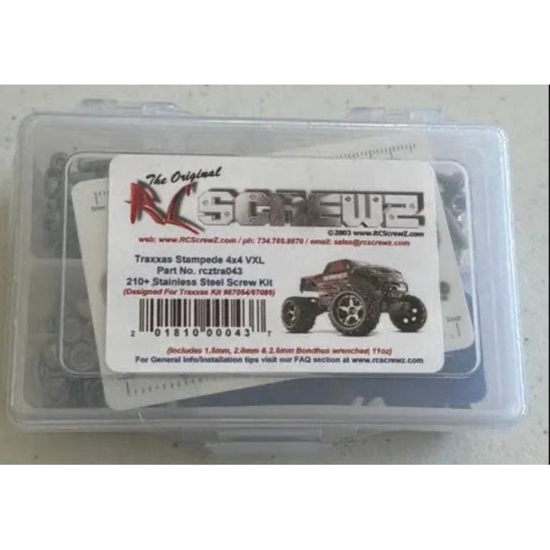 RCScrewZ  Stampede 4×4 / VXLStainless Screw Kit