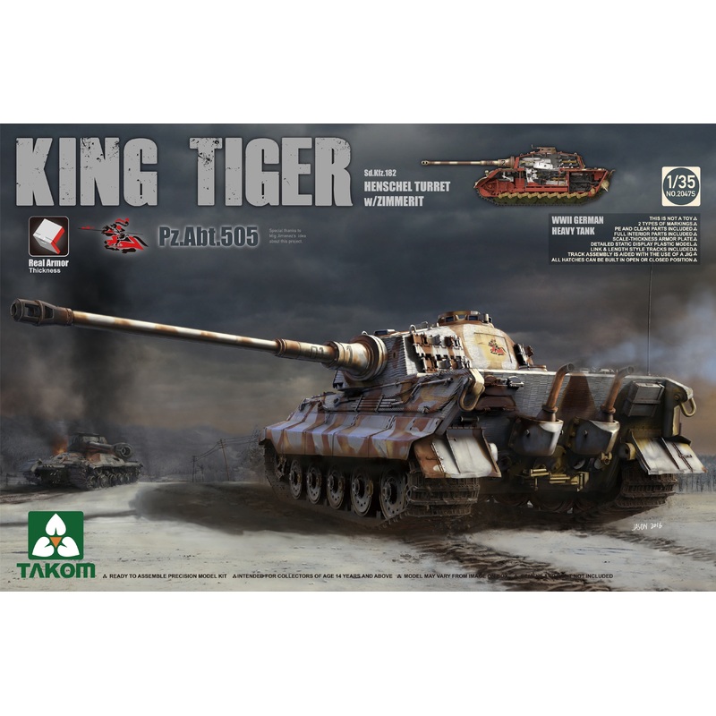 Takom – 1/35 King Tiger Henschel w/Zimmerit & int. [Pz.Abt.505] (Special Ed.)