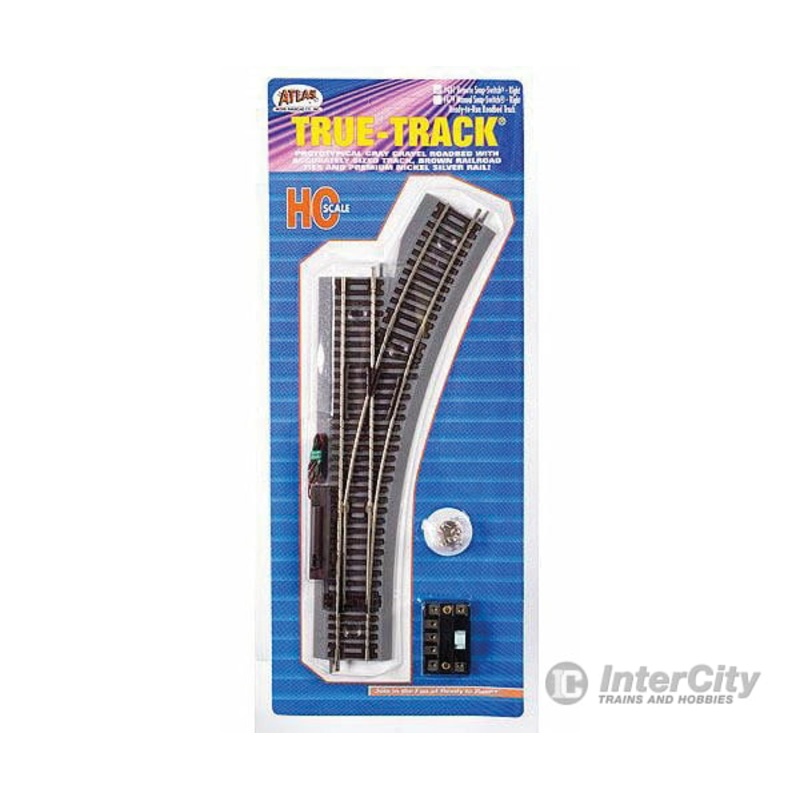 Atlas 481 True-Track(R) Code 83 Track & Roadbed System — Remote Snap-Switch – Right Hand