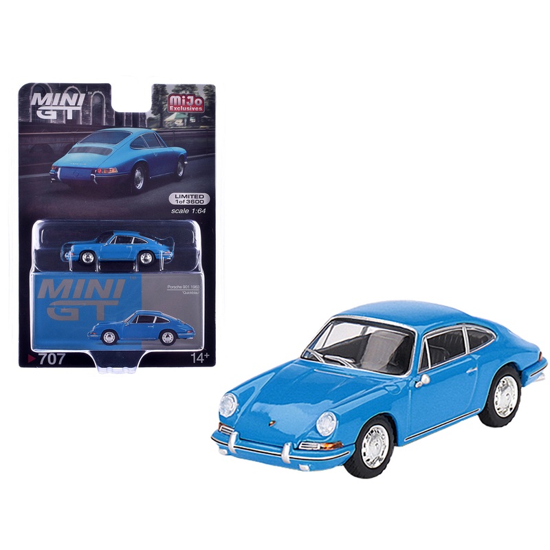 1963 Porsche 901 Blue “Quickblau” Limited Edition to 3600 pieces Worldwide 1/64 Diecast Model Car by Mini GT
