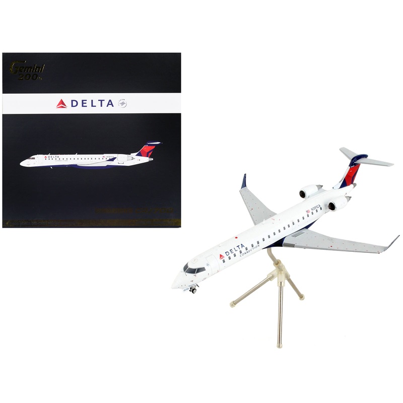 Bombardier CRJ700 Commercial Aircraft “Delta Air Lines – Delta Connection” White with Blue and Red Tail “Gemini 200” Series 1/200 Diecast Model Airplane by GeminiJets