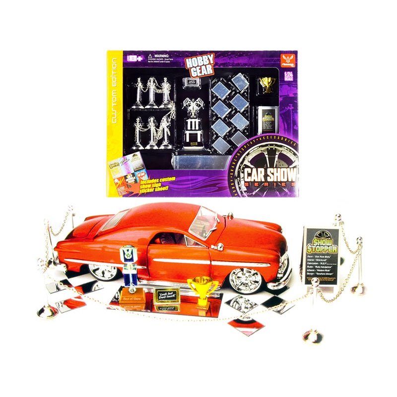 “Car Show Trophy Winner” Accessories Set for 1/24 Model Cars by Phoenix Toys