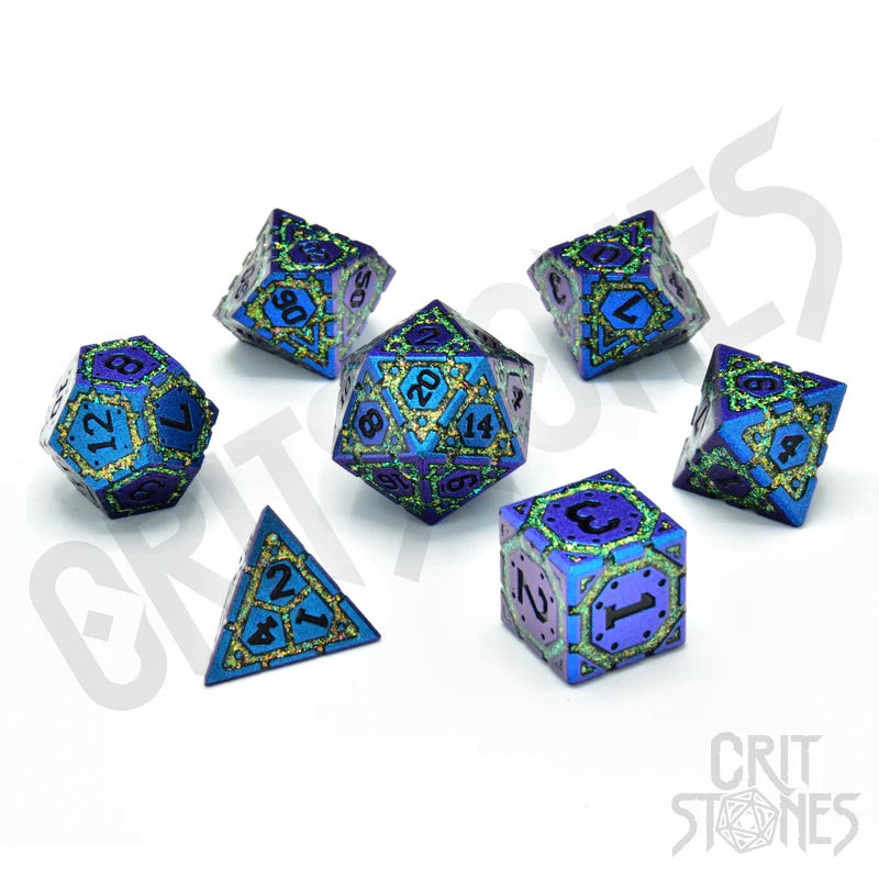 CritStones – Metal RPG Dice Set – Twilight Grove
