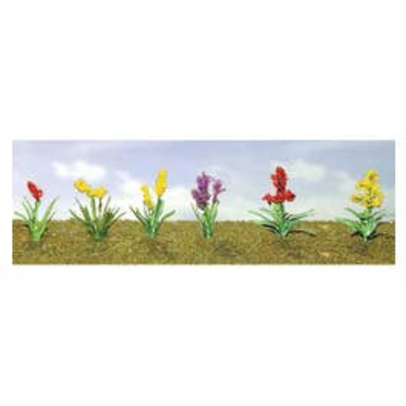 JTT 95559 Flower Plants Assortment 2, 5/8″ Height HO-scale, 12/pk