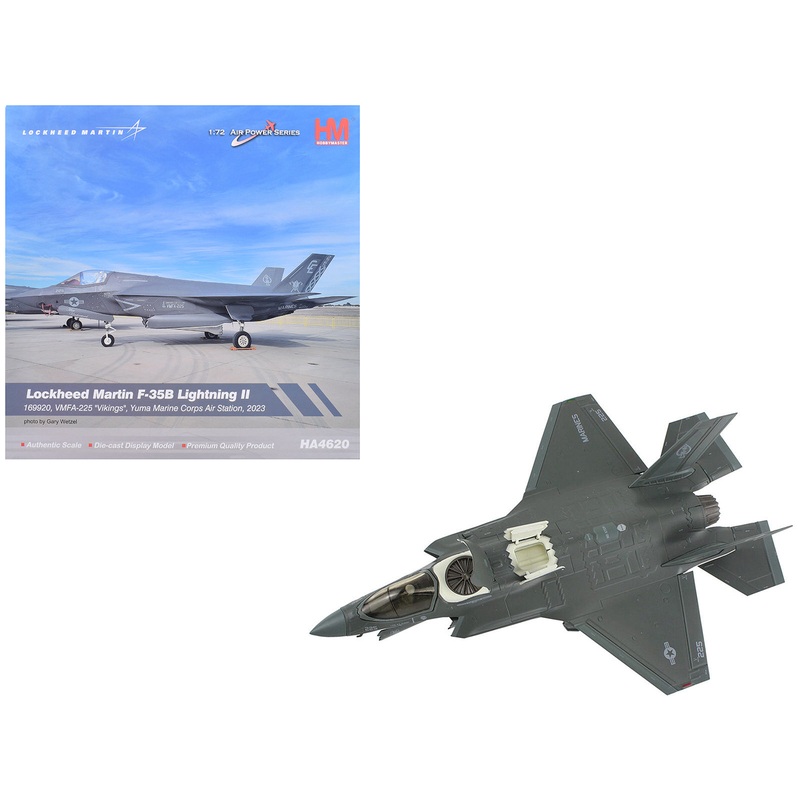 Lockheed Martin F-35B Lightning II Aircraft “VMFA-225 Vikings Yuma Marine Corps Air Station” (2023) United States Marine Corps “Air Power Series” 1/72 Diecast Model by Hobby Master