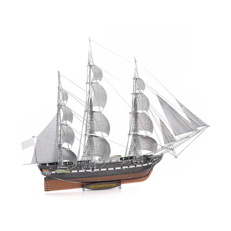 Model Kit USS Constitution Warship (Challenging Difficulty) Steel Model by Metal Earth