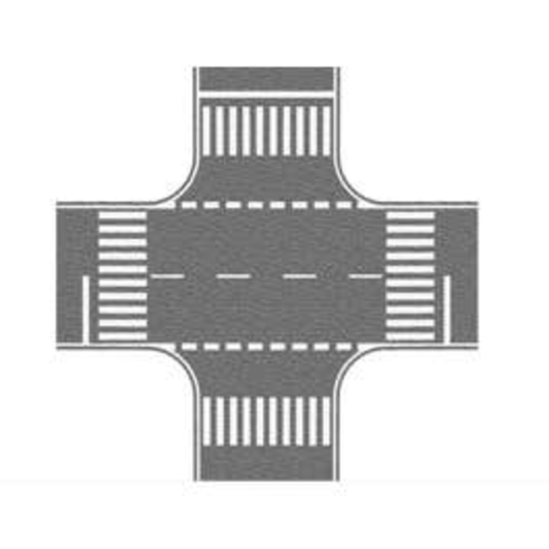 NOCH 60714  HO Flexible Pavement Sheet – Crossing (gray)