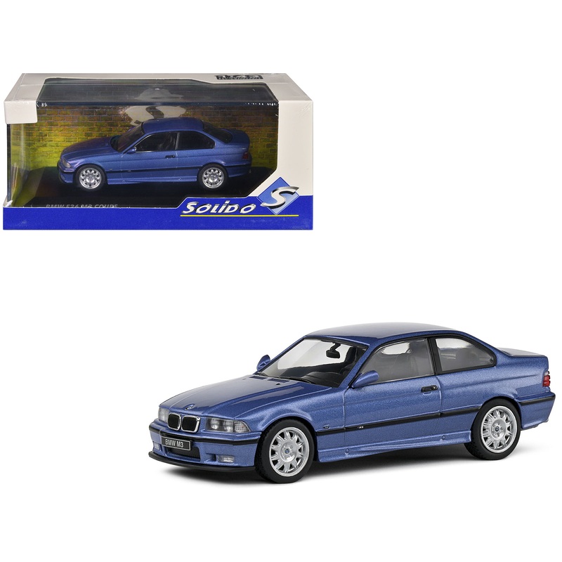 1999 BMW E36 M3 Coupe Estoril Blue Metallic 1/43 Diecast Model Car by Solido