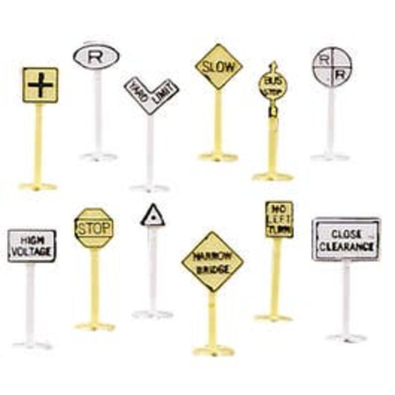 Bachman #42513 Railroad and Street Signs (24 pieces)